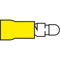 Conector Electric Rotund Allroundmarin, 5.0mm, Galben, 100buc/pac