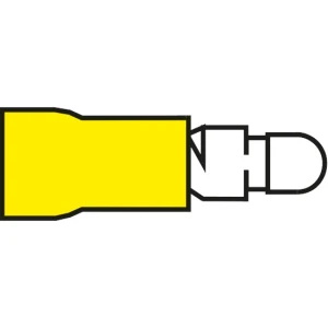 Conector Electric Rotund ALLROUNDMARIN, 5.0mm, Galben, 100buc/pac