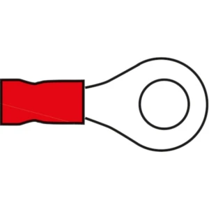 Papuci Electrici cu Inel ALLROUNDMARIN, 0.5-1.5mm², Inel 5.3mm, Rosu, 100buc/pac