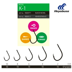 Carlige Hayabusa K1 Nonreflect Nr 10 10buc
