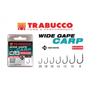 Carlige Trabucco Wide Gape Carp Micro Barb 15buc/plic Nr.14