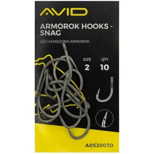 Carlige Avid Armorok Hooks Wide Gape Barbless, Nr.8, 10buc/pac