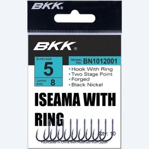 Carlige BKK Iseama-R Diamond Black Nickel Nr.12 10buc/plic Carlige BKK Iseama-R Diamond Black Nickel Nr.12 10buc/plic