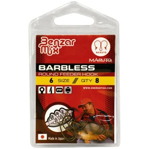 Carlige Benzar Barbless Round Feeder, Nr.8, 8buc/plic Carlige Benzar Barbless Round Feeder, Nr.8, 8buc/plic