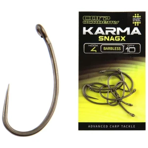 Carlige CARP ACADEMY Karma Snag X Barbless, Nr.10, 10buc/pac Carlige CARP ACADEMY Karma Snag X Barbless, Nr.10, 10buc/pac