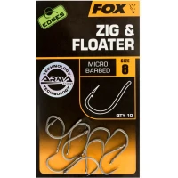 Carlige Fox Edges Zig & Floater, Size 10, 10buc/pac