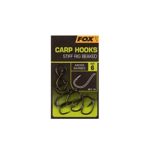 Carlige Fox Stiff Rig Beaked 10buc/plic Nr.6