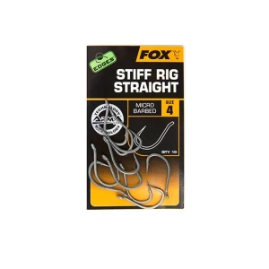 Carlige Fox Edges Stiff Rig Straight, Nr.7, 10buc/plic