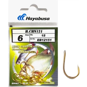 Carlige HAYABUSA H.CHN 121GO Nr.1, 15buc/pac Carlige HAYABUSA H.CHN 121GO Nr.1, 15buc/pac