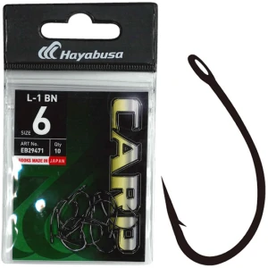 Carlige HAYABUSA L1 Black Nickel Nr.6, 10buc/pac