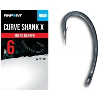 Carlige NASH Pinpoint Curve Shank Micro Barbed, Nr.6, 10buc/pac