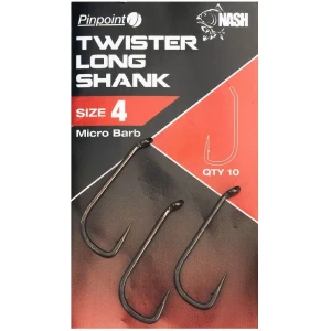 Carlige Nash Twister Long Shank Micro Barb, Size 4, 10buc/pac