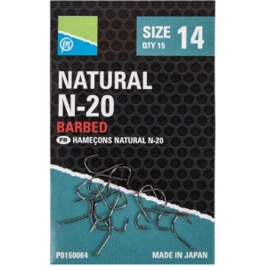 Carlige Preston Natural N-20, Nr.12, 15buc/pac Carlige Preston Natural N-20, Nr.12, 15buc/pac