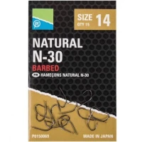 Carlige Preston Natural N-30, Nr.14, 10buc/plic