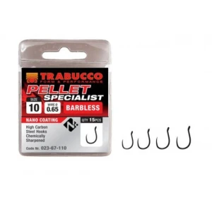 Carlige Trabucco Pellet Specialist Barbless Nr.16 15buc/plic Carlige Trabucco Pellet Specialist Barbless Nr.16 15buc/plic