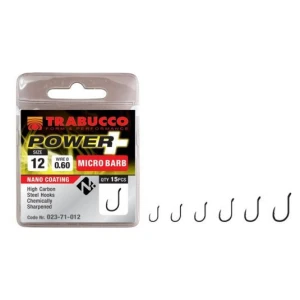 Carlige Trabucco Power Plus Micro Barb Nr.14 15buc/plic Carlige Trabucco Power Plus Micro Barb Nr.14 15buc/plic