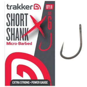 Carlige Trakker Short Shank XS Hooks Micro Barbed, Nr.6, 10buc/pac Carlige Trakker Short Shank XS Hooks Micro Barbed, Nr.6, 10buc/pac