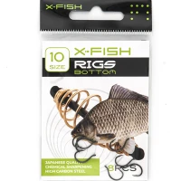 Carlige X-FISH Rigs Bottom Hooks, Nr.14, 8buc/pac