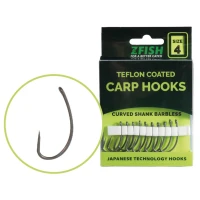 Carlige Zfish Teflon Hooks Curved Shank Barbless-Hook, Nr 4, 10Buc