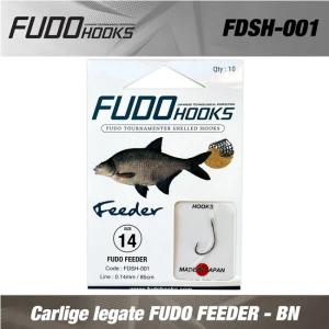 Carlige legate FUDO FEEDER - BN 12 0.14 mm/85 cm Carlige legate FUDO FEEDER - BN 12 0.14 mm/85 cm