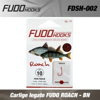 Carlige Legate Fudo Roach - Bn 10 0.12 Mm/ 60cm