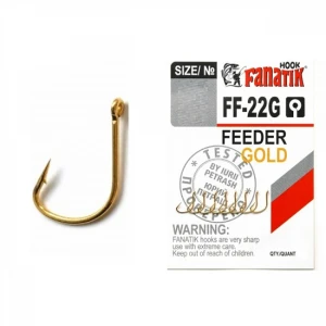Carlig Fanatik FF-22G No.6 Feeder Gold 8buc/plic Carlig Fanatik FF-22G No.6 Feeder Gold 8buc/plic