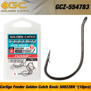 Carlige Feeder Golden Catch Basic 50922BN Nr 8, 10buc Carlige Feeder Golden Catch Basic 50922BN Nr 8, 10buc