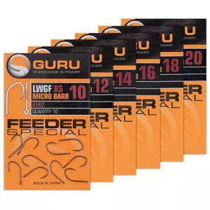 Carlige Guru Feeder Special Xs Eyed, Nr.10, 10buc/pac