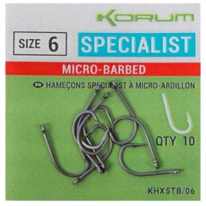 Carlige Korum Xpert Specialist Barbed Hooks, Nr.8, 10buc/pac