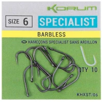 Carlige KORUM Xpert Specialist Barbless Hooks, Nr.6, 10buc/pac