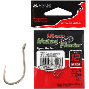Carlige Mikado Method Feeder BN 36, Nr.12, 10buc/plic Carlige Mikado Method Feeder BN 36, Nr.12, 10buc/plic