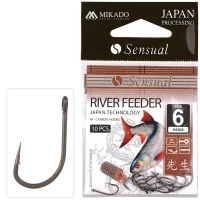 Carlige, Mikado, Sensual, River, Feeder, DB, Nr.6, 10buc/plic, HS800-6DB, Carlige Feeder, Carlige Feeder Mikado, Carlige Mikado, Feeder Mikado, Mikado