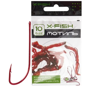 Carlige X-FISH Bloodworm Hooks Nr.10, 8buc/pac