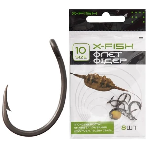 Carlige X-FISH Flat Feeder Hooks Nr.10, 8buc/pac