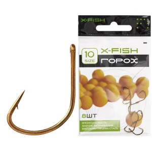 Carlige X-FISH Pea Hooks Nr.8, 8buc/pac