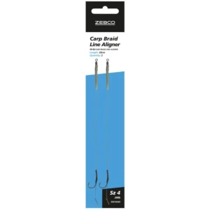 Carlige Legate ZEBCO Trophy Carp Braid Line Aligner, 20lbs, Nr.4, 20cm, 2buc/pac