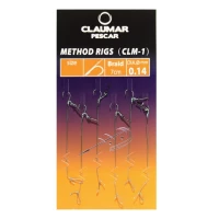 Carlige Legate Feeder Cu Spin Claumar Method Rigs Carlig Clm-1 Nr 12 7cm Fir Textil 0.14mm 6 Buc/plic
