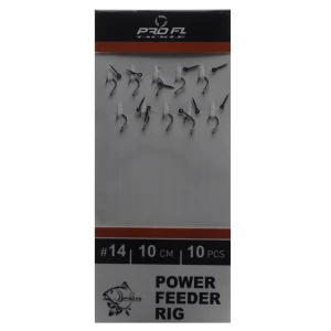 Carlige Legate Feeder Pro Fl Fluorocarbon 10cm 10buc Carlig Nr 14 Cu Spin