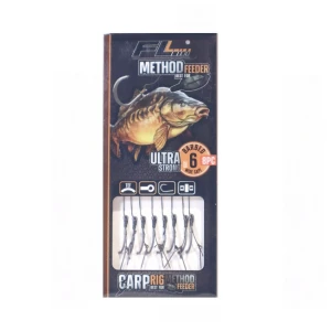 Carlige Legate Fl V-curve Feeder Cu Spin 8/set Carlig Nr 8
