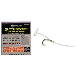 Carlige Korum Quick Stops On Hair Rig Barbed, Nr.16, 8buc/pac