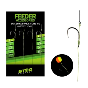 Carlige Legate Barbless cu Spin Steg, Nr.6, 4buc/pac Carlige Legate Barbless cu Spin Steg, Nr.6, 4buc/pac