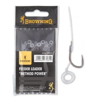 Carlige Legate Browning 10cm Nr.14 Fir 0.18mm Feeder Method hook to nylon with pellet band