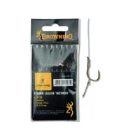 Carlige Legate Browning No.12, Barbless, 10cm 0.20 mm Pin Feeder Leader Method