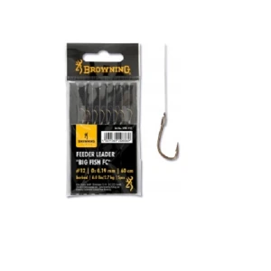 Carlige Legate Browning No.14 60 Cm 0.16 Mm Feeder Leader Big Fish Fc