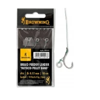 Carlige Legate Browning No.4 10 cm 0.14 mm Braid Feeder Leader Method Pelet Band Carlige Legate Browning No.4 10 cm 0.14 mm Braid Feeder Leader Method Pelet Band
