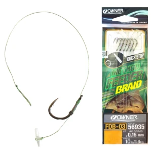 Carlige Legate Feeder Owner Fdb-03 Quick Stop Braided Nr.10, 6buc/pac