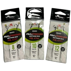 Carlige Legate Filex Feeder Method Braided Rig With Bait Band Nr.8, 2buc/pac Carlige Legate Filex Feeder Method Braided Rig With Bait Band Nr.8, 2buc/pac