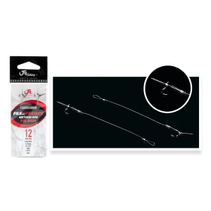Carlige Legate Filfishing Method Feeder Fluorocarbon Rig, Nr 12, 18mm, 7cm, 2 Buc/Plic Carlige Legate Filfishing Method Feeder Fluorocarbon Rig, Nr 12, 18mm, 7cm, 2 Buc/Plic
