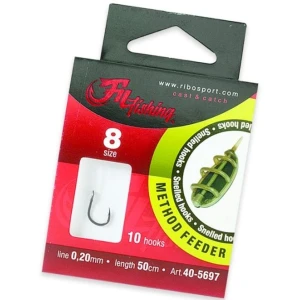 Carlige Legate Filfishing Method Feeder Rig, Nr.6, 0.22mm, 50cm, 10buc/plic Carlige Legate Filfishing Method Feeder Rig, Nr.6, 0.22mm, 50cm, 10buc/plic