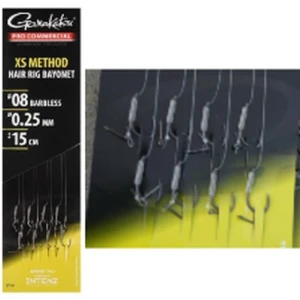 Carlige Legate GAMAKATSU XS Method Hair Rig Bayonet, Nr.14, 0.19mm, 8buc/pac